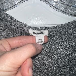 Grey button down  v-neck short sleeve top